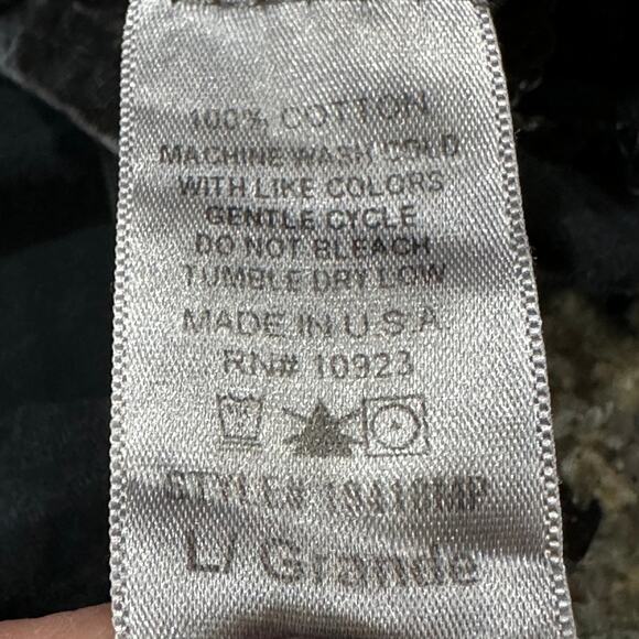 Daytrip Long Sleeve Tee Size L Gray Eagle Rhinestone 100% Cotton VNeck Grunge - Picture 9 of 9